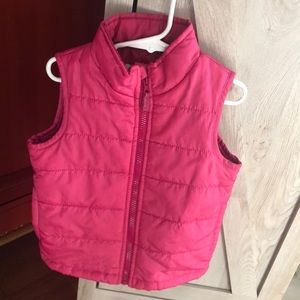 Oshkosh pink puffer vest 3T